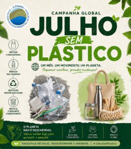 Julho Sem Plástico mobiliza população para reduzir consumo de descartáveis e combater a poluição ambiental
