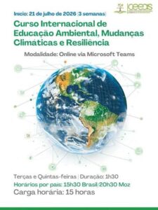 Curso internacional reúne especialistas da CPLP para debater educação ambiental, mudanças climáticas e resiliência